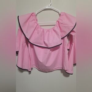 Zara Pink Gathered Blouse